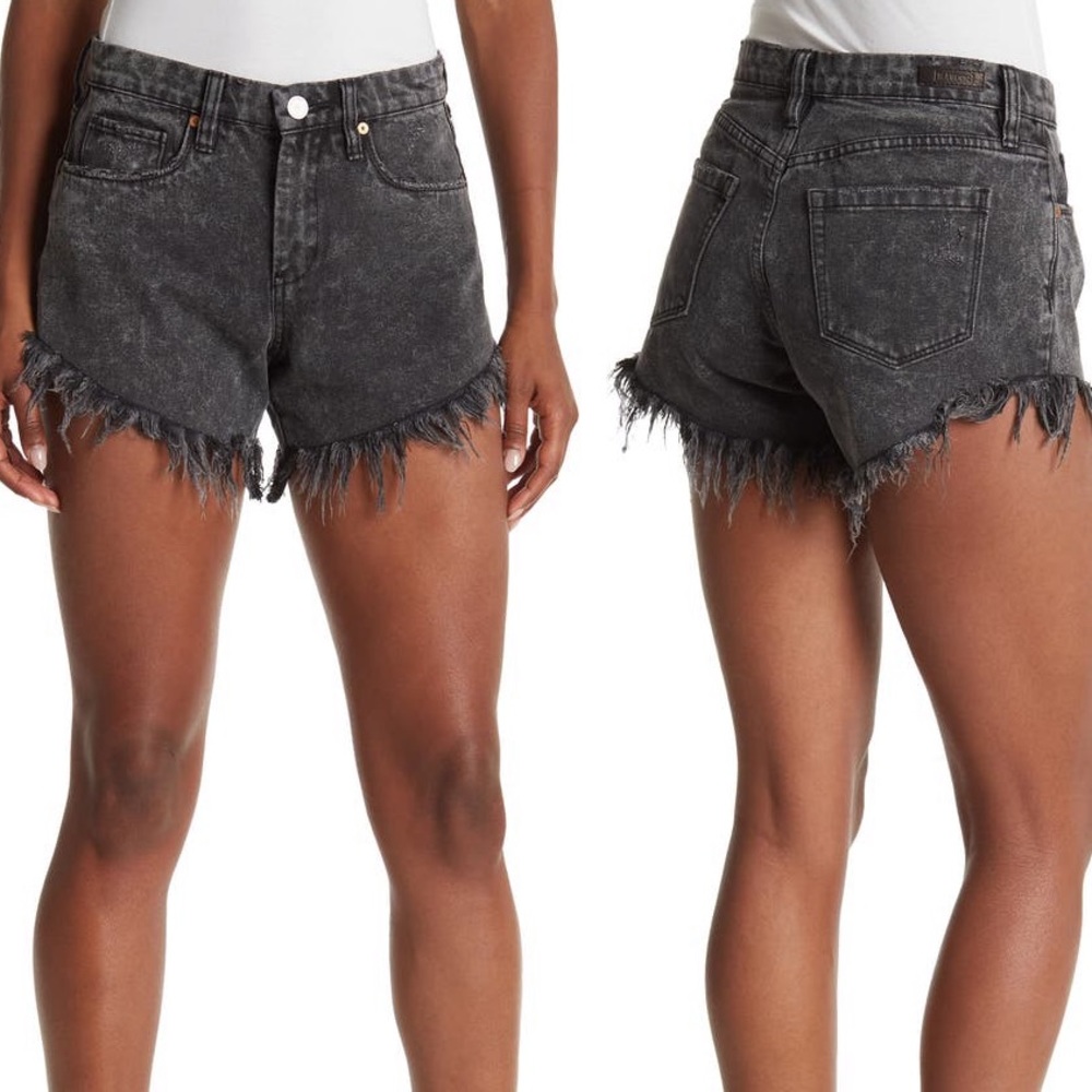 BLANK NYC High Rise Fray Cut Off Denim Jean Shorts, 26, NWT